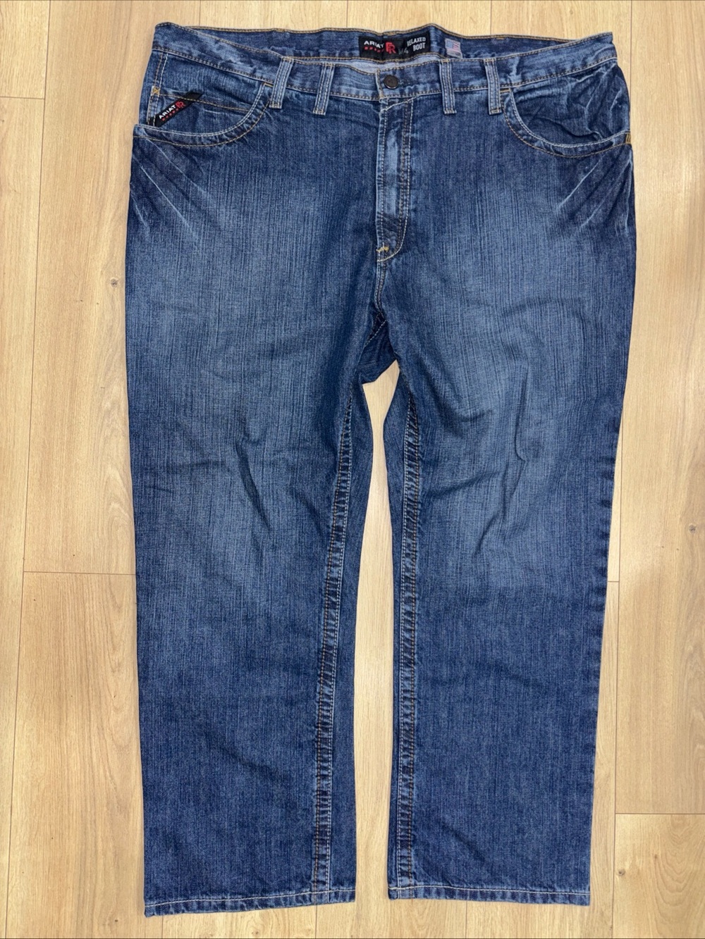New ARIAT FR Work Jeans Men’s Size 46 x 30 Flame Resistant Relaxed Boot M4 Flint